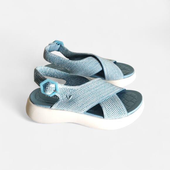 VIVAIA Blue Kara AdaptAll Sport Sandal Comfort Athletic Sandals Sz 37.5 US 7 - Picture 2 of 11
